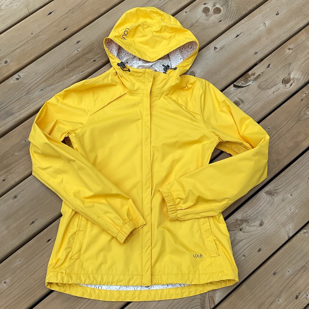 SOLD - Yellow Lolë Rain Jacket - Size Small